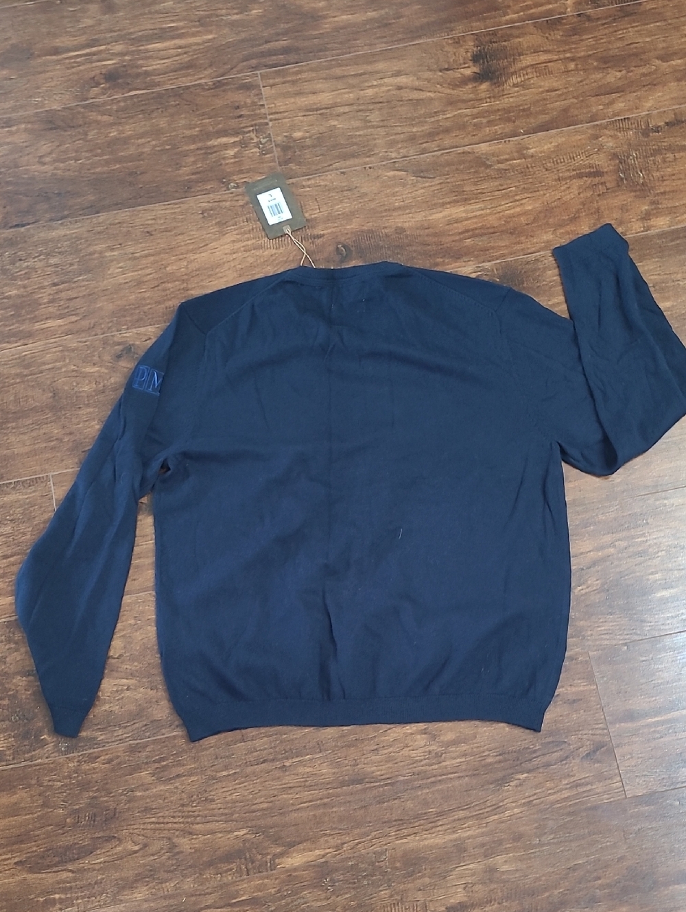 Weatherproof Men's Navy V-Neck Sweater Cotton Cashmere Blend Size Large - Picture 8 of 9